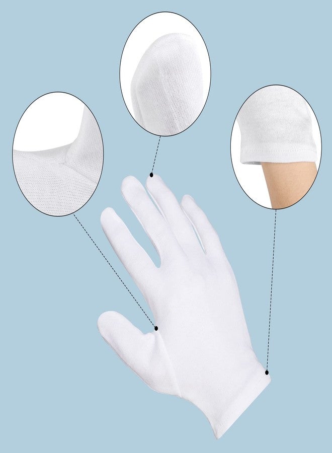 ENPOINT 10 Pairs Archival Photo Gloves, White Small Work Gloves For Handling Art Working Photography Men & Womens Cloth Gloves Liners Bulk for Handling Jewelry, Film, Photo, Coin Metal Inspection - Image 4