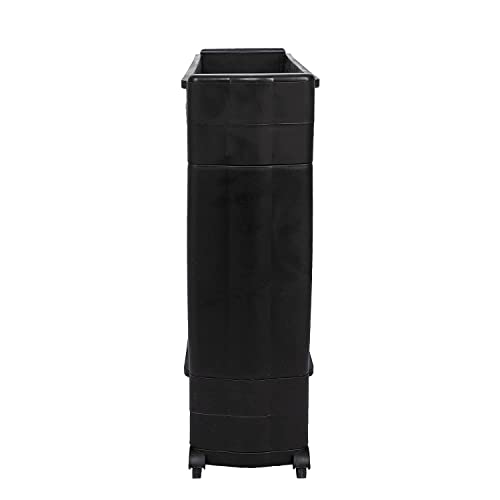 VISHVA 2 Layer Black New Slim Multipurpose Kitchen Storage Slim Rack with Wheels for Home, Office, Bedroom and Bathroom Plastic Stand (2 Layer, Black) - Image 2
