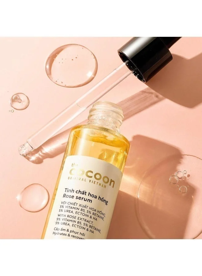 The Cocoon Original Vietnam  The Cocoon Original Vietnam Rose Serum, Hydrating Face Serum with 5% Vitamin B5, 5% Betaine & Hyaluronic Acid, Alcohol-Free Skin Recovery Treatment, Intensive Moisture for Dry Sensitive Skin  | Best Price UAE