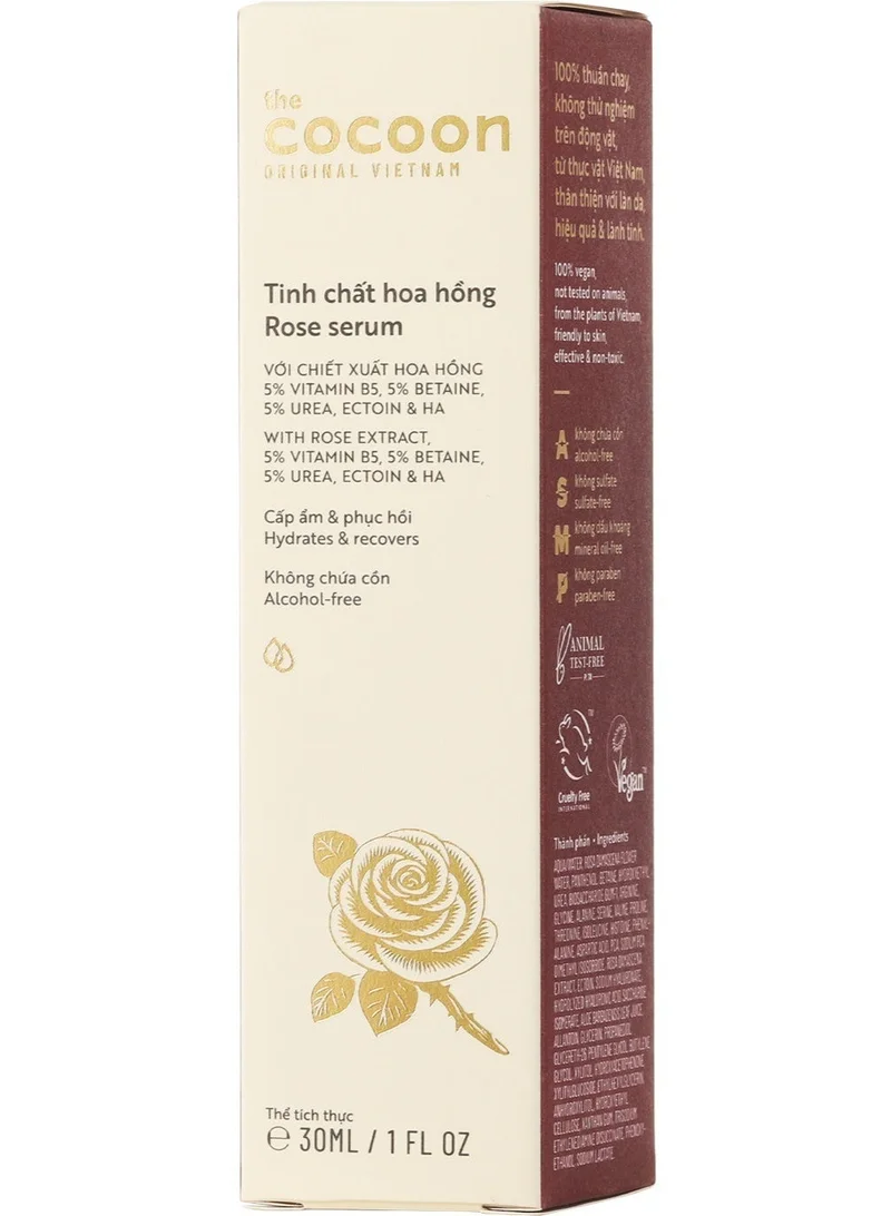 The Cocoon Original Vietnam  The Cocoon Original Vietnam Rose Serum, Hydrating Face Serum with 5% Vitamin B5, 5% Betaine & Hyaluronic Acid, Alcohol-Free Skin Recovery Treatment, Intensive Moisture for Dry Sensitive Skin  | Best Price UAE