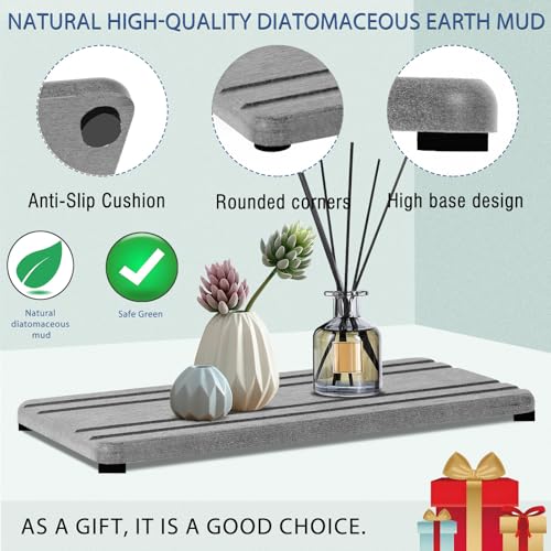 Lyxel 3PCS Water Absorbing Stone Tray, DryingNeat Diatomite Stone Sink Tray, Instant Dry Sink Coasters, Kitchen Sponge Hand Soap Holder, Countertop Fast Drying Counter Trays,8 * 4inch and 4 * 4inch - Image 5