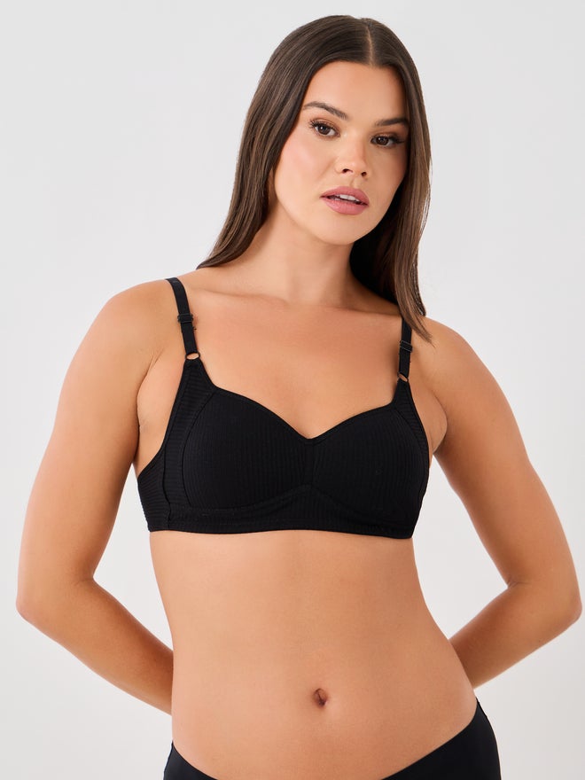 Styli Styli Pack of 3 - Cotton Comfort Rib Non Wired Padded T-shirt Bra  - Image 3