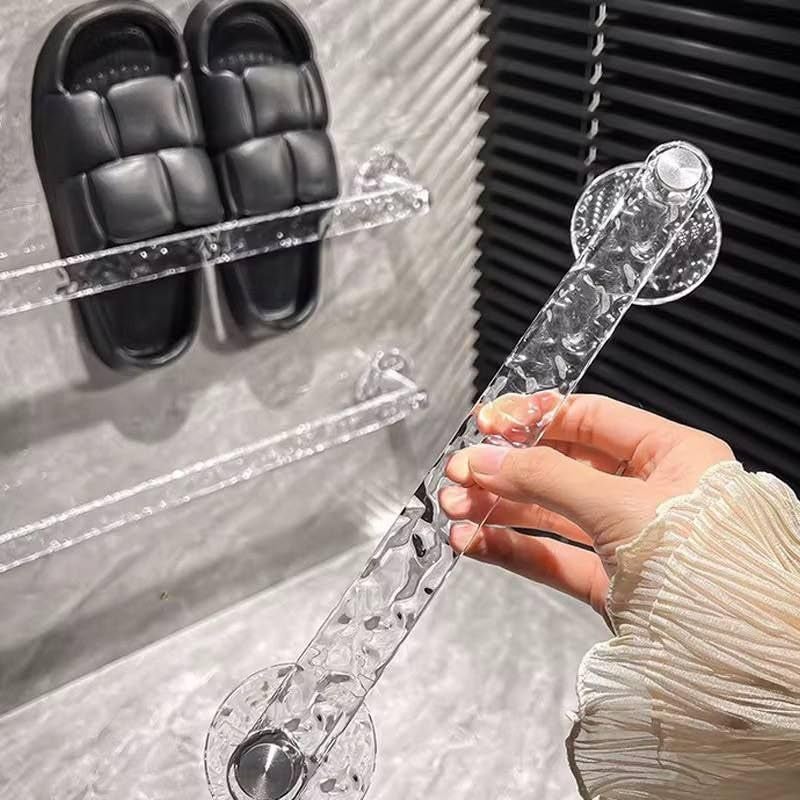 50 cm Clear Acrylic Towel Holder - Modern Bathroom Kitchen Towel Bar - Strong Hanger and Easy to Install in Seconds - Waterproof and Rustproof - Image 3