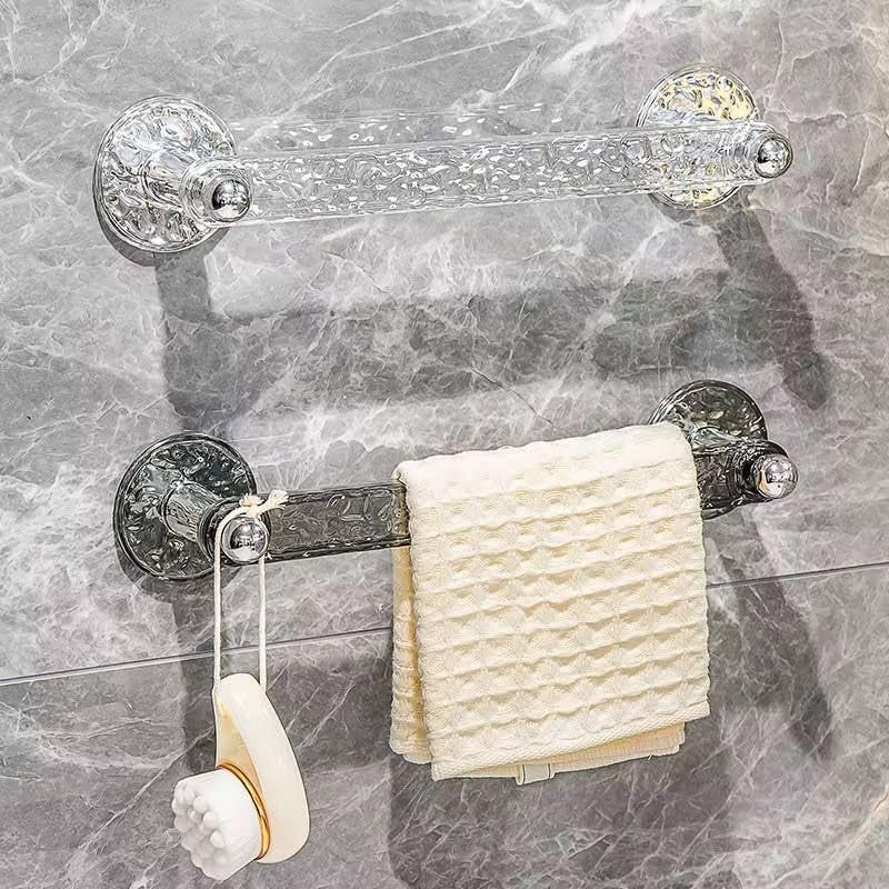 50 cm Clear Acrylic Towel Holder - Modern Bathroom Kitchen Towel Bar - Strong Hanger and Easy to Install in Seconds - Waterproof and Rustproof - Image 2