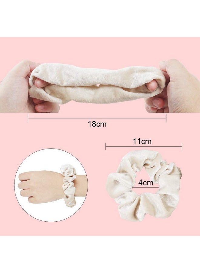 Heqishun 18 Pcs Blush Theme Hair Scrunchies Velvet Elastic Hair Bands Pink Love Scrunchy Hair Ties Hair Bobbles for Women and Girls  - Image 5