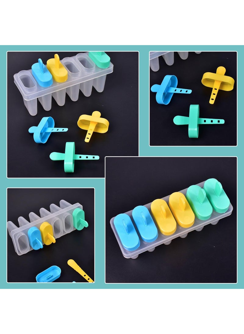 Allemant - Allemant Upgrade Ice Candy Maker Popsicle Mold Set 6 Reusable Ice Pop Molds for Homemade Lollies Frozen Desserts Ice Cream with Sticks - Image 1