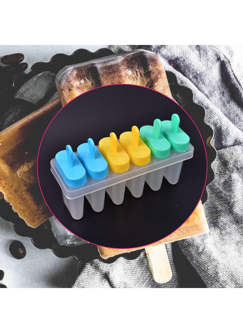 Allemant - Allemant Upgrade Ice Candy Maker Popsicle Mold Set 6 Reusable Ice Pop Molds for Homemade Lollies Frozen Desserts Ice Cream with Sticks - Image 1