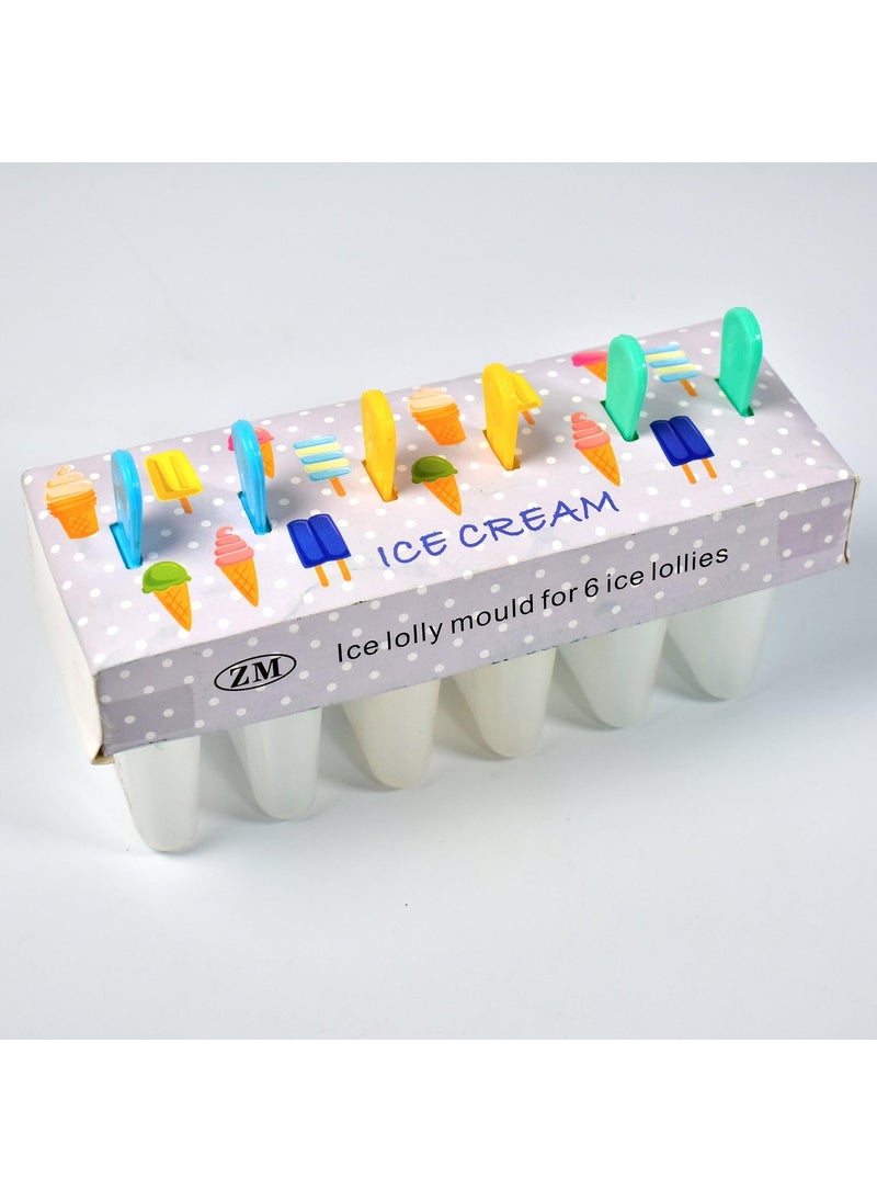 Allemant - Allemant Upgrade Ice Candy Maker Popsicle Mold Set 6 Reusable Ice Pop Molds for Homemade Lollies Frozen Desserts Ice Cream with Sticks - Image 1