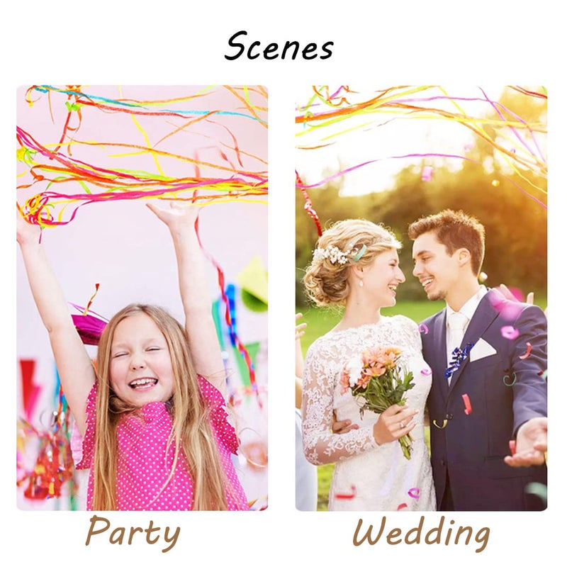 vipolish 10 PCS Streamers Poppers Colorful Hand Throw Streamers No Mess Confetti Crackers Poppers for Birthday Party Wedding Graduation Stage Magic Shows Performance Festival Celebration - Image 5