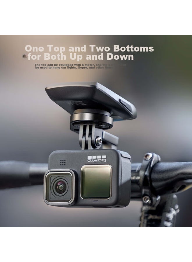 Move Iron Bicycle Handlebar Stem, Road Bike Mountain Bike Aluminum Alloy Extension Bracket, Bike Light, Action Camera, Multifunctional Adjustable Telescopic Bracket - Image 2