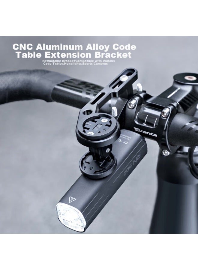 Move Iron Bicycle Handlebar Stem, Road Bike Mountain Bike Aluminum Alloy Extension Bracket, Bike Light, Action Camera, Multifunctional Adjustable Telescopic Bracket - Image 5