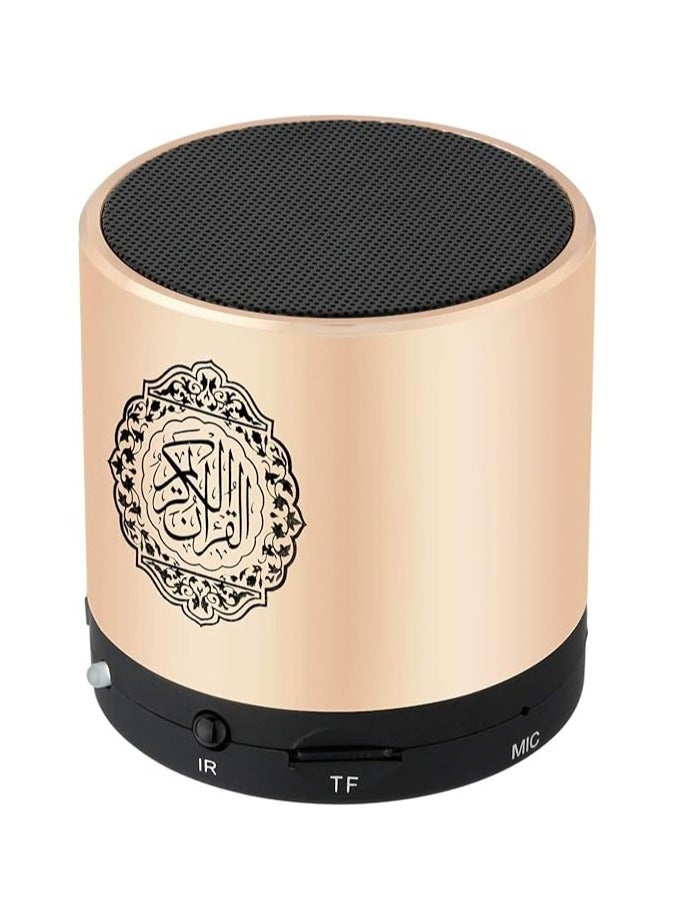 Portable Speaker, Remote Control MP3 Player, 8GB TF Card, FM Radio, Holy Quran Translator, USB Rechargeable rosegold - Image 1