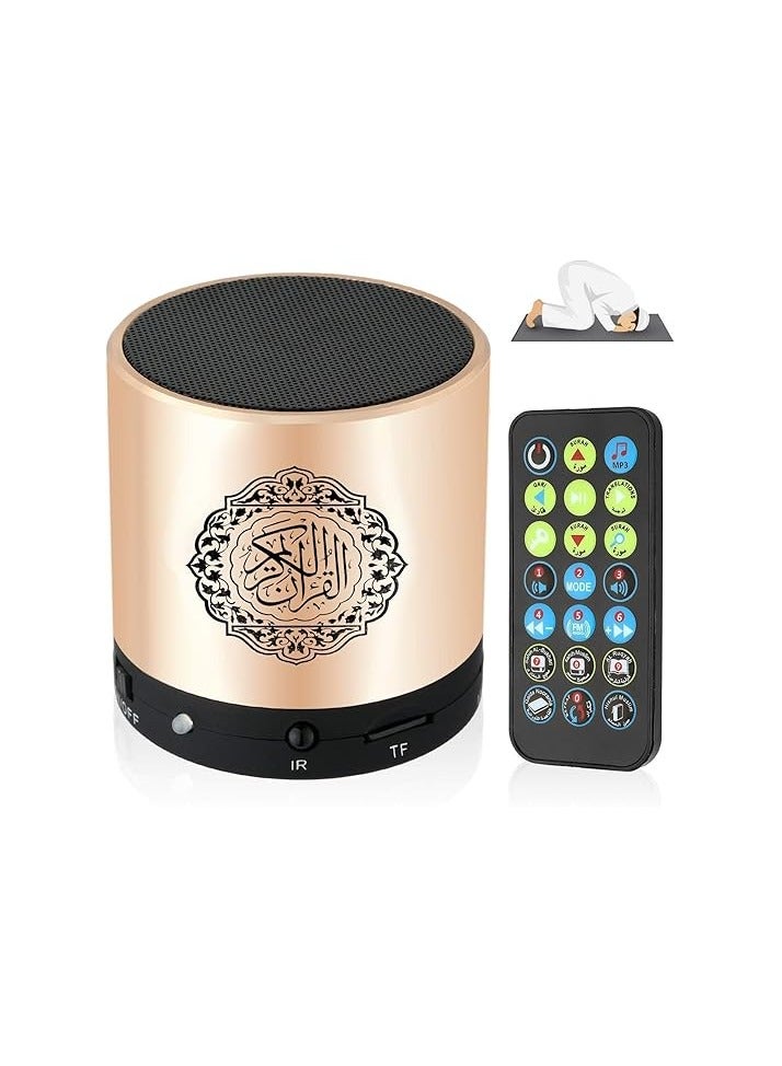 Portable Speaker, Remote Control MP3 Player, 8GB TF Card, FM Radio, Holy Quran Translator, USB Rechargeable rosegold - Image 2