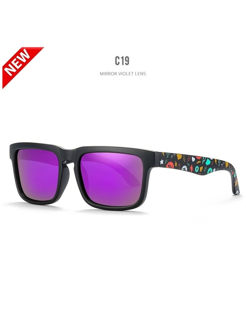 kdeam Trendy and cool outdoor sports sunglasses, polarized sunglasses, colorful true film UV-resistant sunglasses - Image 1