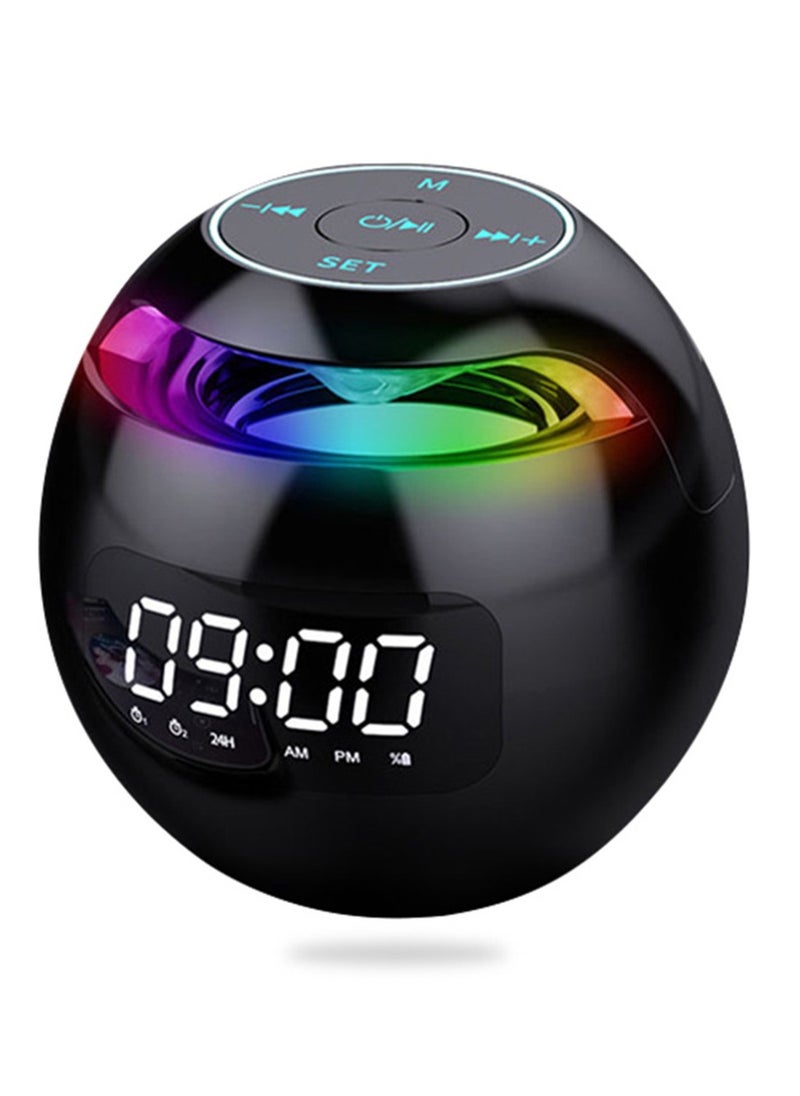 Generic - Dual Alarm Clock with Colorful Lights，Bluetooth Speaker， FM Radio，Play Music with TF Card，Calling handsfree，LED Digital Display - Image 1