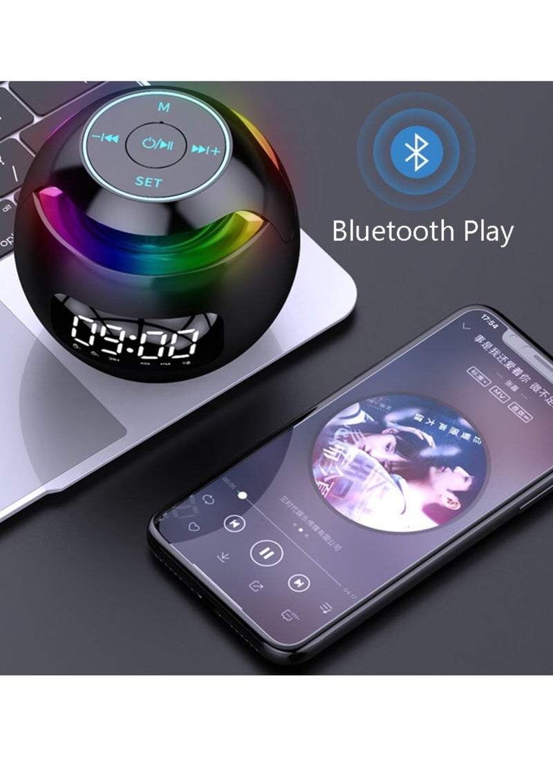 Generic - Dual Alarm Clock with Colorful Lights，Bluetooth Speaker， FM Radio，Play Music with TF Card，Calling handsfree，LED Digital Display - Image 1