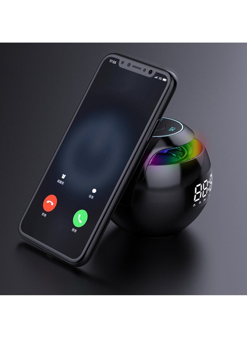 Generic - Dual Alarm Clock with Colorful Lights，Bluetooth Speaker， FM Radio，Play Music with TF Card，Calling handsfree，LED Digital Display - Image 1