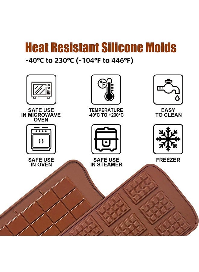 4pack Silicone molds, pistachio kunafa chocolate bar, Chocolate Molds,Non-Stick Silicone Chocolate Candy Moulds, Food Grade Break-Apart Chocolate Bar Mould for Baking, Candy, Chocolate Snacks, Create Delicious Chocolates - Image 2