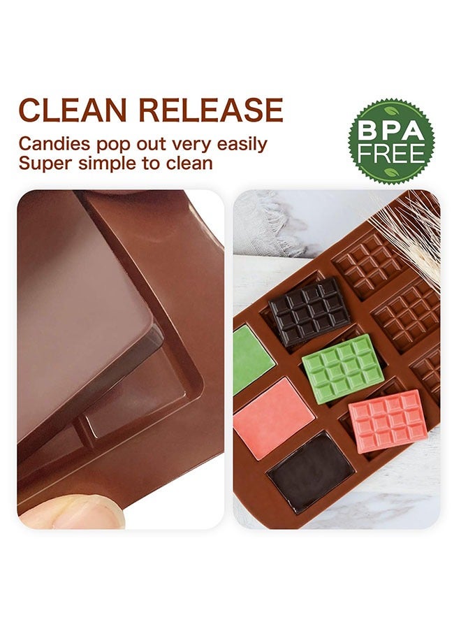 4pack Silicone molds, pistachio kunafa chocolate bar, Chocolate Molds,Non-Stick Silicone Chocolate Candy Moulds, Food Grade Break-Apart Chocolate Bar Mould for Baking, Candy, Chocolate Snacks, Create Delicious Chocolates - Image 3