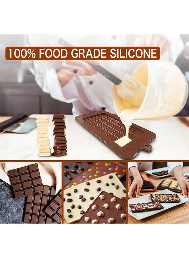 4pack Silicone molds, pistachio kunafa chocolate bar, Chocolate Molds,Non-Stick Silicone Chocolate Candy Moulds, Food Grade Break-Apart Chocolate Bar Mould for Baking, Candy, Chocolate Snacks, Create Delicious Chocolates - Image 5