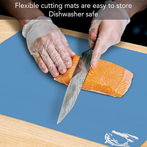 Counterart Cut N' Funnel Multi-Color Flexible Plastic Cutting Board Mats 4 Pack Made in the USA Colored Coded, BPA Free, 11.5” x 15” - Image 5