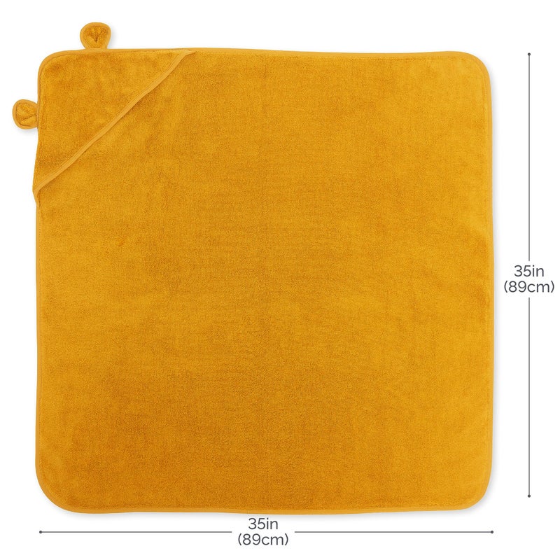 Natemia Hooded Baby Bath Towel - 100% Organic Cotton Baby Towels for Newborns, Toddlers, Boys, Girls - Soft Absorbent 450 GSM - Gentle on Sensitive Skin - Baby Shower Registry Gift (35" x 35") - Image 4