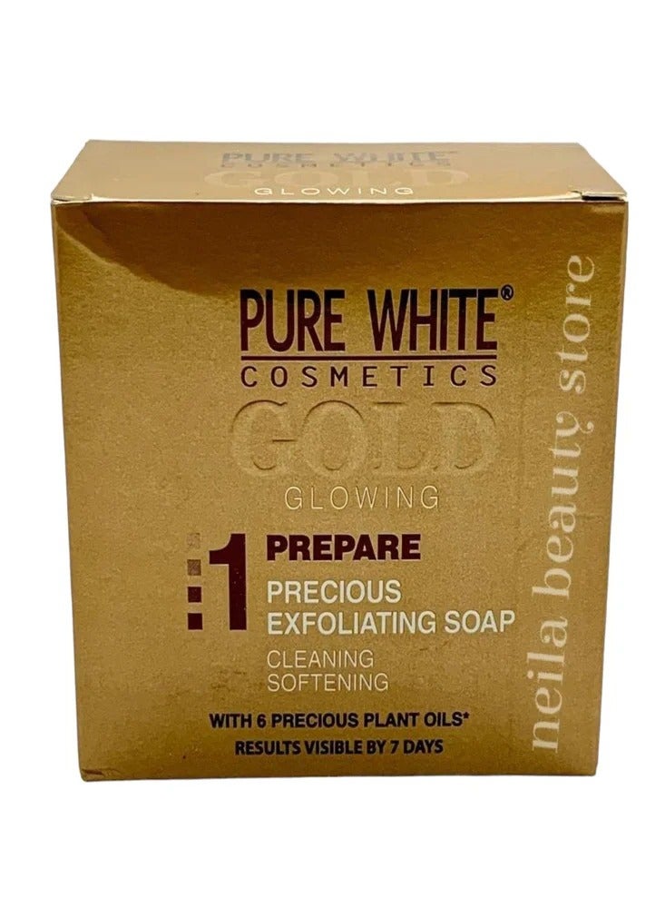 Pure White Cosmetics Pure White Gold Glowing Lotion +Face Cream+Soap+ Glowing Cream (Set of 4) - Image 5