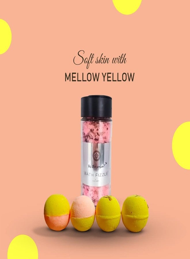 Aaranyam | Mallow Yellow gifts for women Men - Callendula, refreshing Citrus & bath Fizzle |Refreshing hot water bath bomb hydrating moisturizing (75 g) each pack of 4 - Image 5