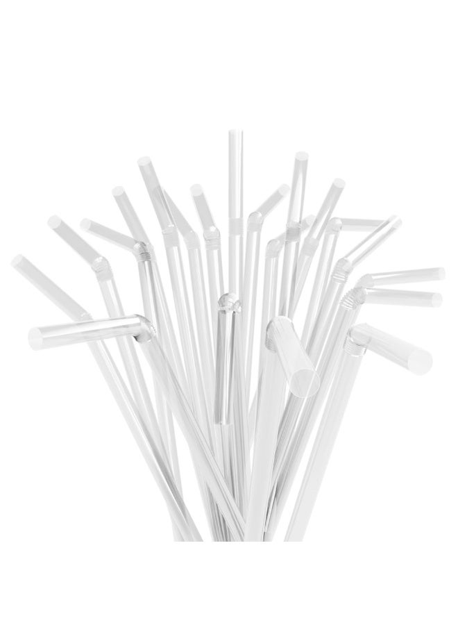 Duravel Clear Jumbo Smoothie Straws 100 Pcs, 12 mm Wide 21 cm Long, Individually Wrapped Flexible Bendable Style, Bulk Pack - Image 2