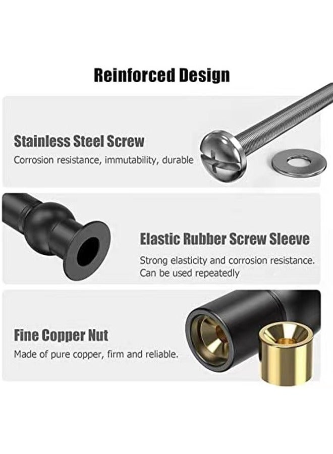 Upgraded 2 Full set Toilet Seat Hinge Fixings Top Fix Nuts Screws Quick Release Hinges Fittings Rubber Back To Wall For Toilet Seat Hinges Replacement - Image 4