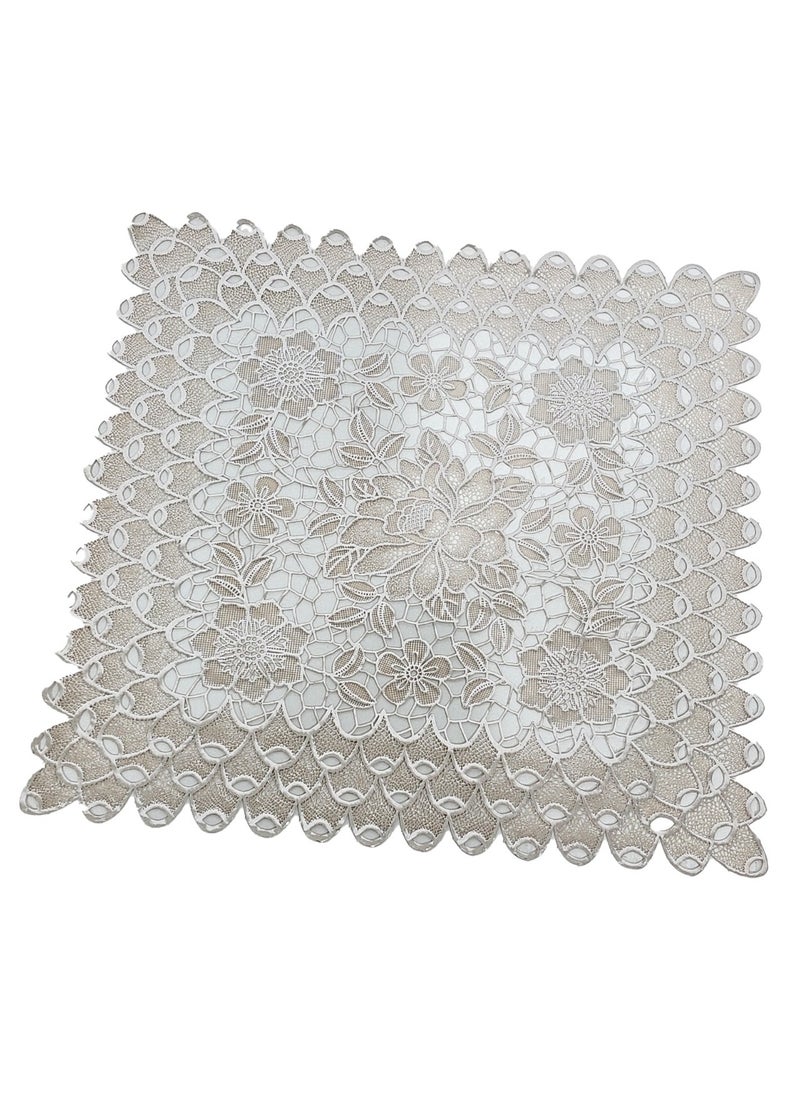 Generic 24-Piece Plastic Doilies Paper Silver 20cm  - Image 1