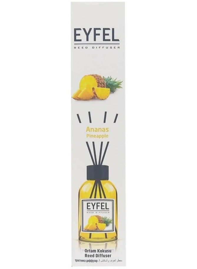 EYFEL Eyfel Reed Diffuser, Pineapple Fragrance, Reed Diffuser 120ml  - Image 3