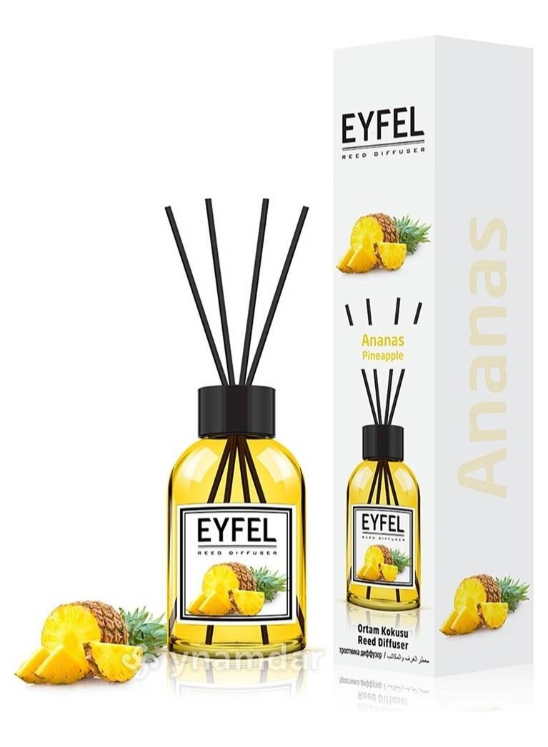 EYFEL Eyfel Reed Diffuser, Pineapple Fragrance, Reed Diffuser 120ml  - Image 1