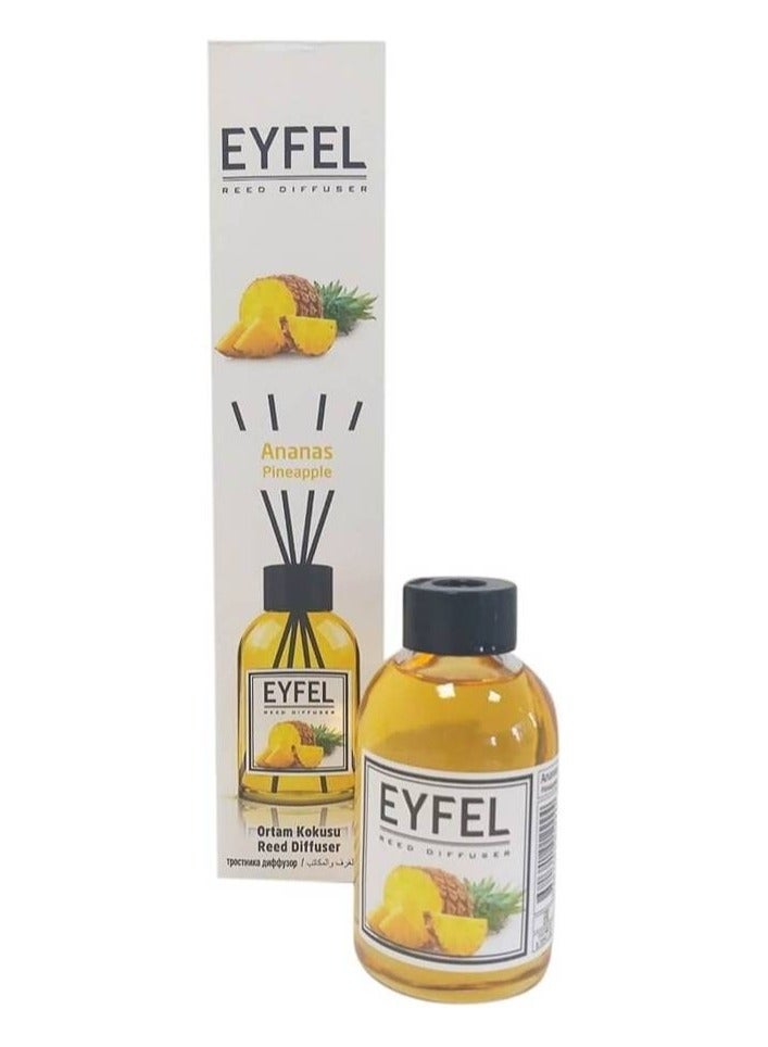 EYFEL Eyfel Reed Diffuser, Pineapple Fragrance, Reed Diffuser 120ml  - Image 2