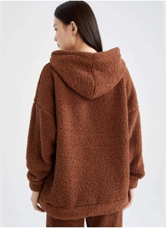 DeFacto Oversize Long Sleeve Sweatshirt With Kangaroo Pockets  - Image 5