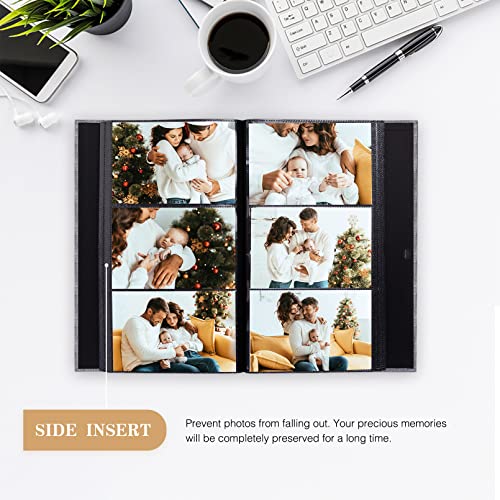 potricher Small Photo Album 4x6 300 Photos Linen Cover Picture Photo Book for Family Wedding Anniversary Baby Vacation (Blue,300 Pockets) - Image 3