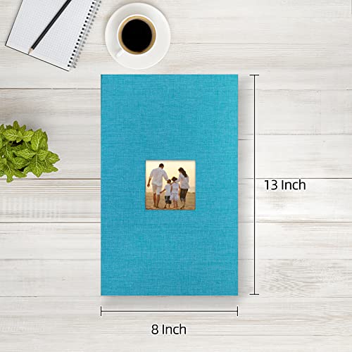 potricher Small Photo Album 4x6 300 Photos Linen Cover Picture Photo Book for Family Wedding Anniversary Baby Vacation (Blue,300 Pockets) - Image 2