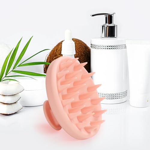 Meartchy Silicone Scalp Massager, Scalp Scrubber for Hair Growth with Soft Bristles, Scalp Exfoliator Brush Dandruff Removal Shampoo Brush for Wet Dry Scalp Care (Pale Pink) - Image 5