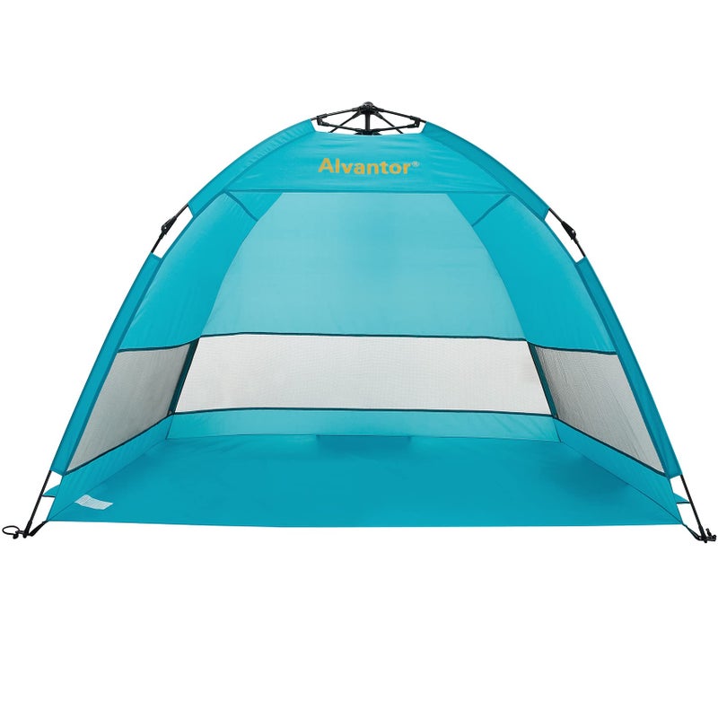 Alvantor Beach Tent Coolhut Plus Beach Umbrella Sun Shelter Cabana Automatic Pop Up UPF 50 Sun Shade Portable Camping Hiking Canopy Easy Set Up Light Weight Windproof Stable 23 Person