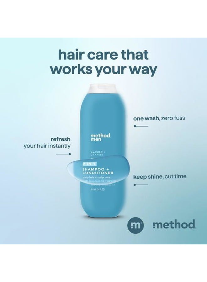 Method Men 2-in-1 Shampoo + Conditioner, Glacier + Granite, 14 oz (Pack of 3) - Image 4