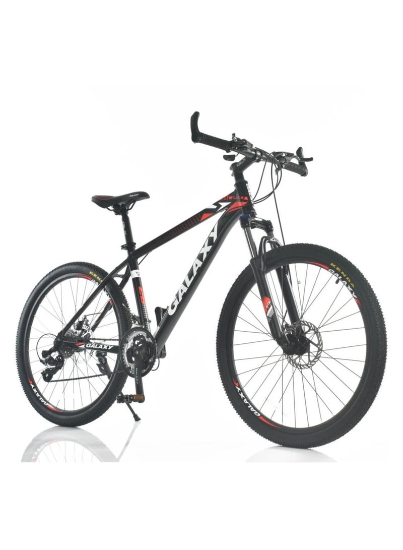 26 inch bike with aluminum frame and shock absorbers