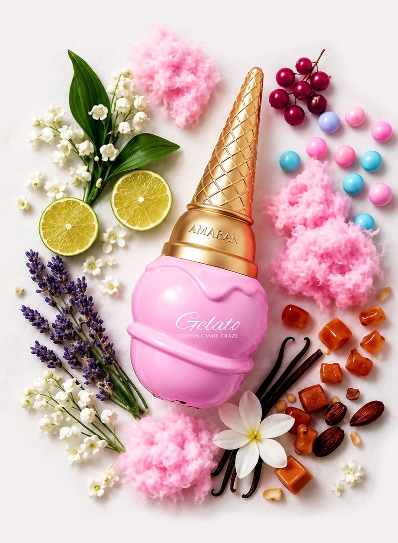 AMARAN Gelato Cotton Candy Craze by Amaran EDP 100ml | Long-Lasting Floral Fruity Gourmand Unisex Perfume - Image 1