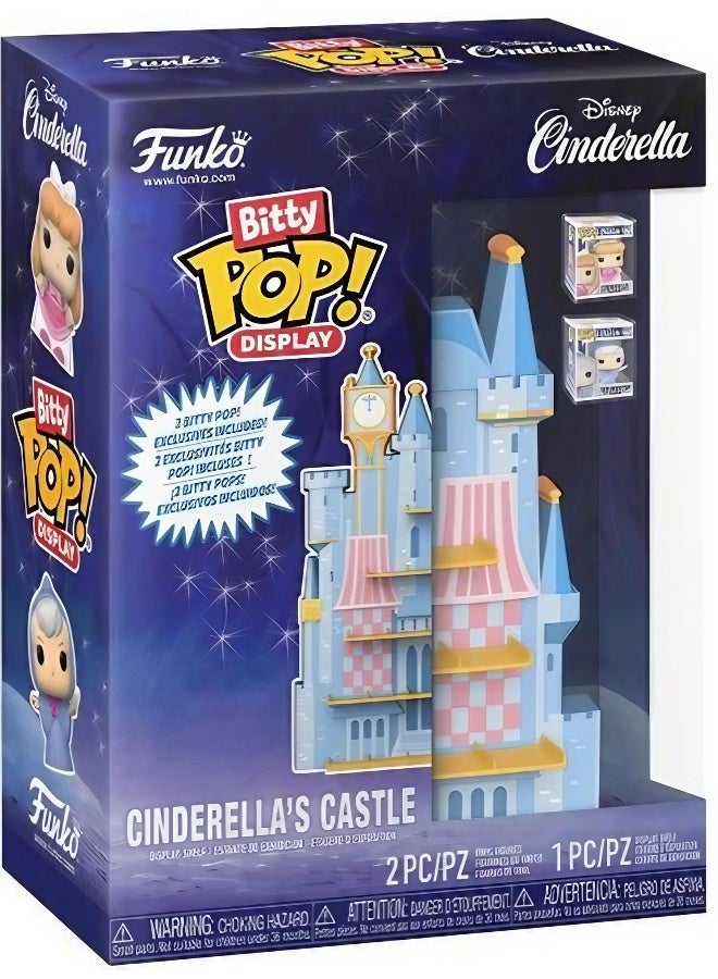 Funko Bitty POP! Display Disney Cinderella's Castle Display Shelf with Cinderella and Fairy Godmother Vinyl Figures - Image 1