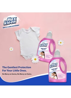 Maxkleen Baby Soft Gentle Liquid Detergent 3 Litre Free From Parabens and Sulphates Removes Stain Baby Laundry Detergent, Fresh Fragrance  - Image 3