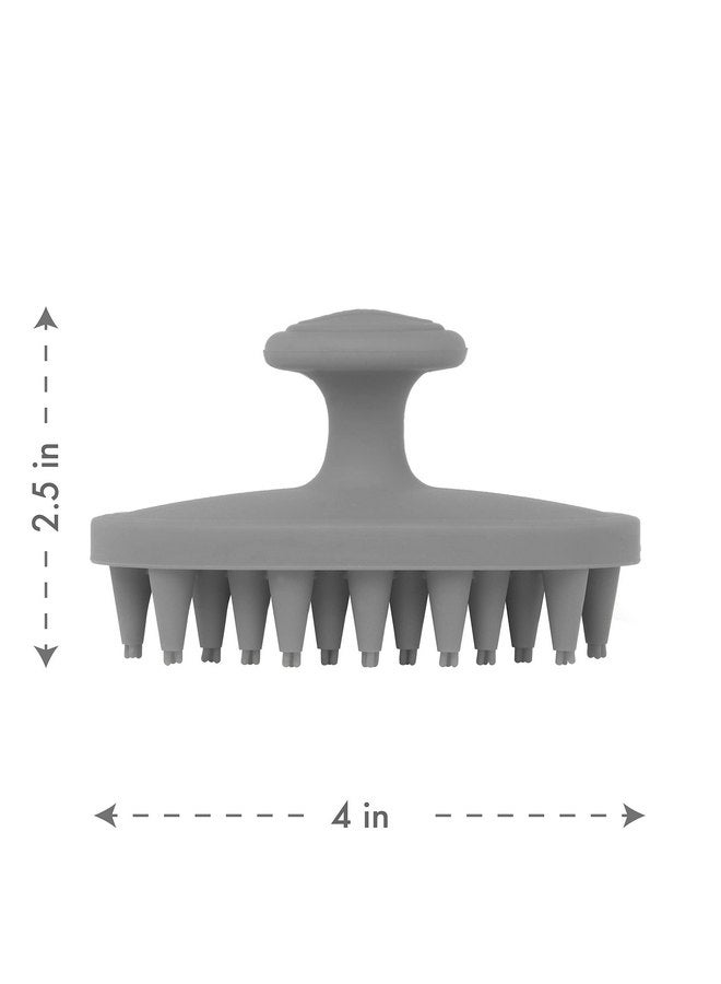 Dexas BrushBuster Silicone Gentle Dog Grooming and Massage Brush, Light Gray - Image 5