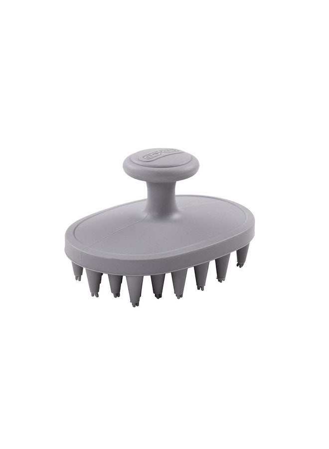 Dexas BrushBuster Silicone Gentle Dog Grooming and Massage Brush, Light Gray - Image 1