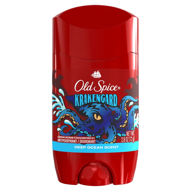 Old Spice Aluminum Free Deodorant for Men 247 Odor Protection 247 Freshness Lasting Scent Goes on Clear Krakengard with Deep Ocean Scent 26 oz - Image 3