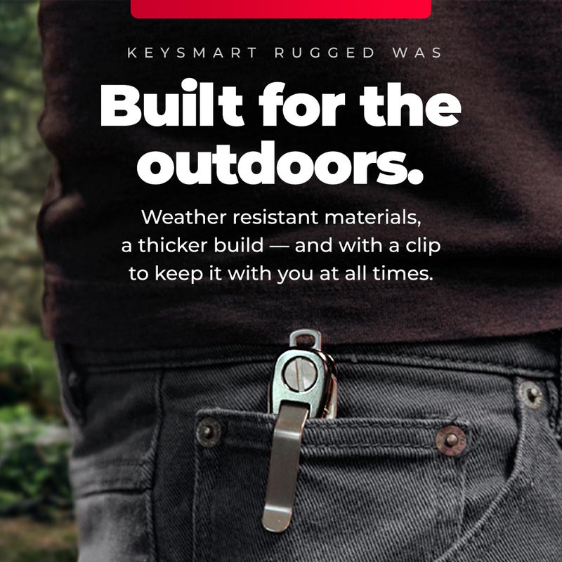 key smart KeySmart Rugged - Multitool Key Holder for Keychain w/Bottle Opener and Pocket Clip, Organizer for Keys, EDC Keychains, Ring for Car Fobs Key Chains, Expandable (Up to 14 Keys, Titanium) - Image 3