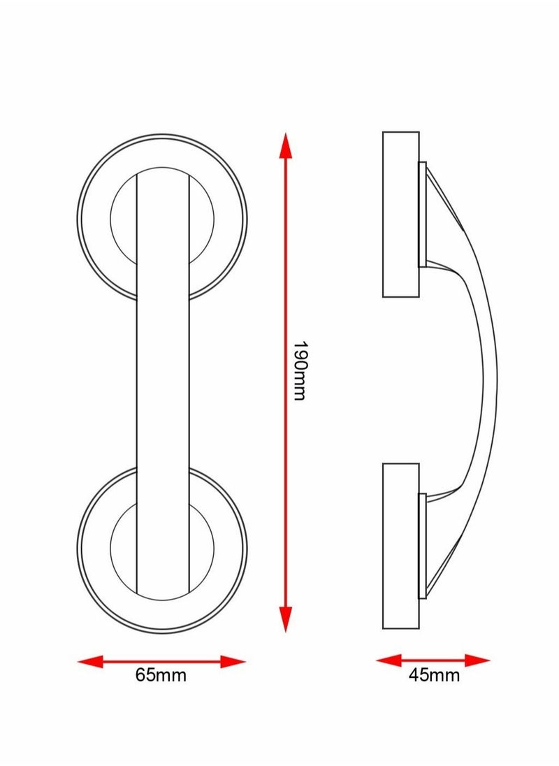 Excefore Suction Bathroom Handle, Bath Handles Grab Rails, Anti-slip Handrail Safety Hand Grip  - Image 2