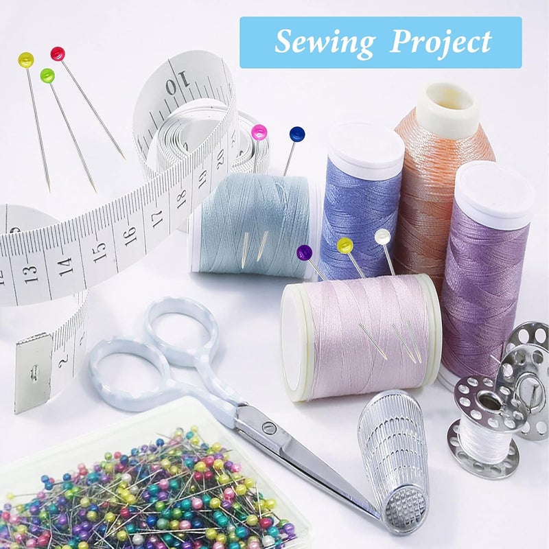 Sunenlyst 600PCS Sewing Pins Straight Pin for Fabric, Pearlized Ball Head Quilting Pins Long 1.5inch, Multicolor Corsage Stick Pin for Dressmaker, Jewelry DIY Decoration, Craft and Sewing Project - Image 4